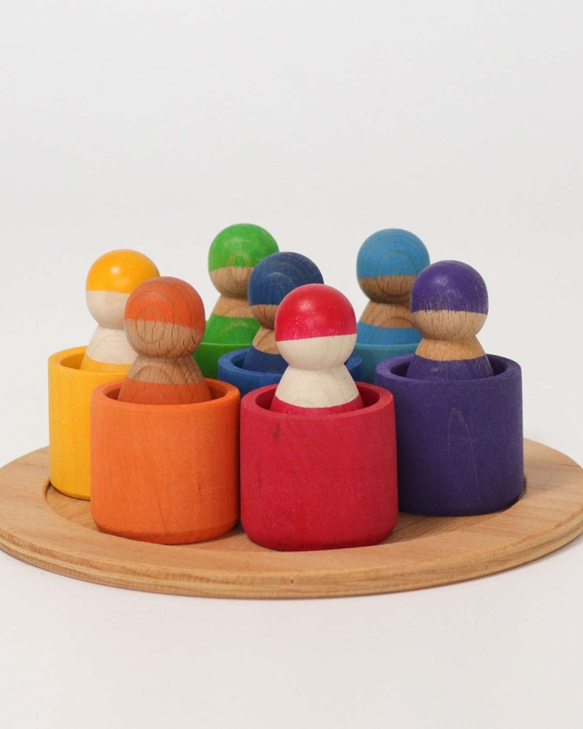 Regnbuens Venner 7stk – 2i1 Leke & Uke-Kalender | Seven Friends in Bowls