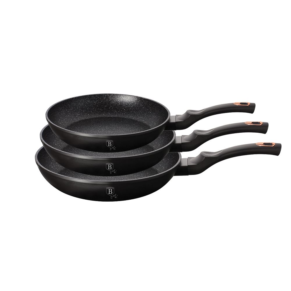 Berlinger Haus 3-teiliges Bratpfannen-Set Black Rose Edition