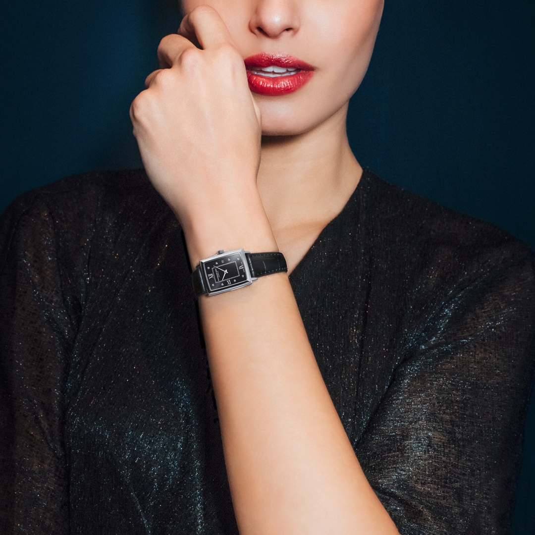 Raymond Weil Toccata Square Diamond Schwarz