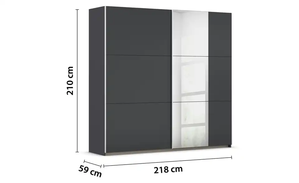 Schwebetürenschrank 218 cm