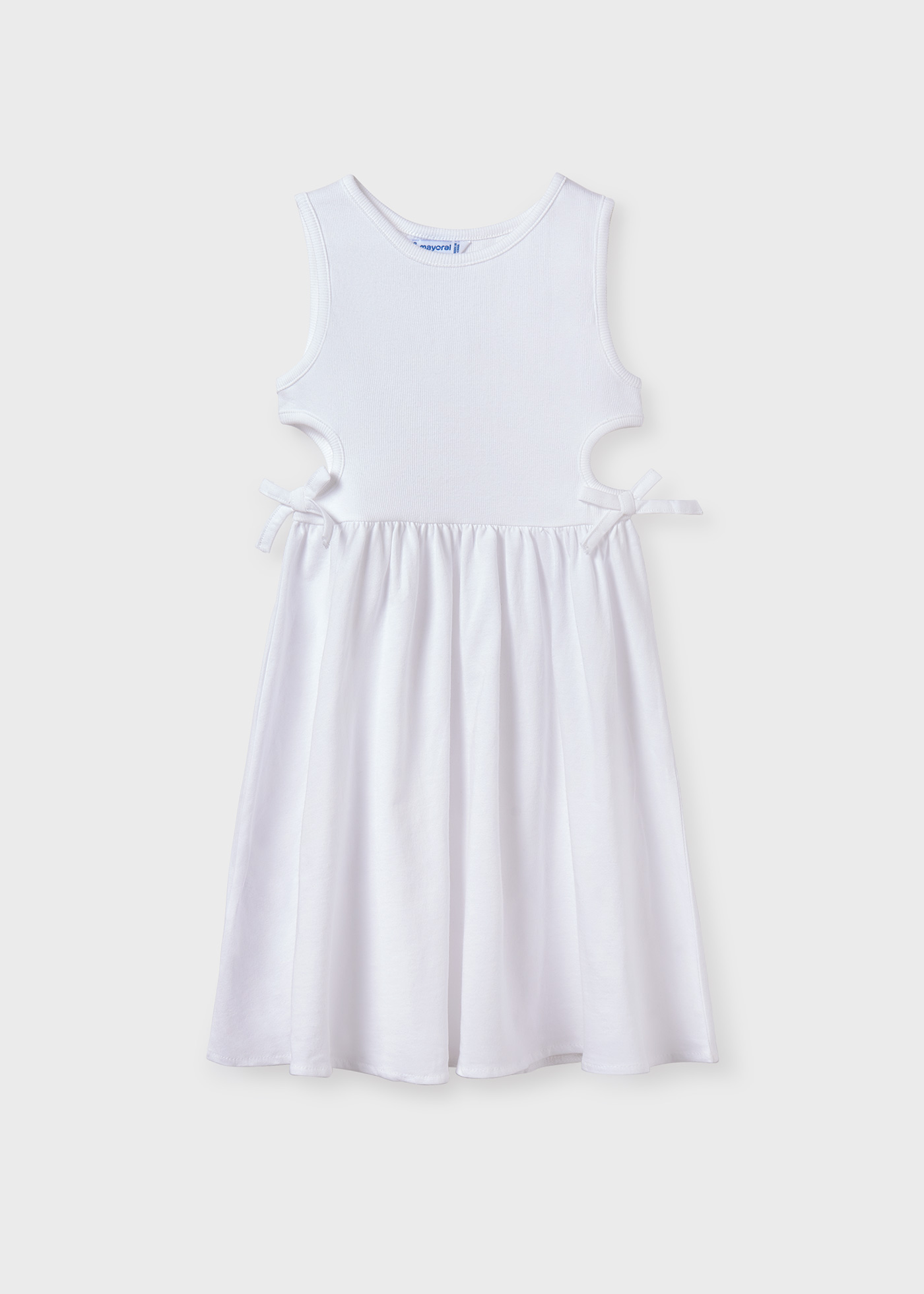 Vestido canelado com recortes em formato de abóbora para meninas