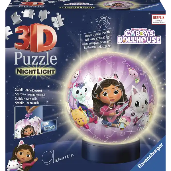 3D Puzzleball Nachtlicht Gabby´s Dollhouse