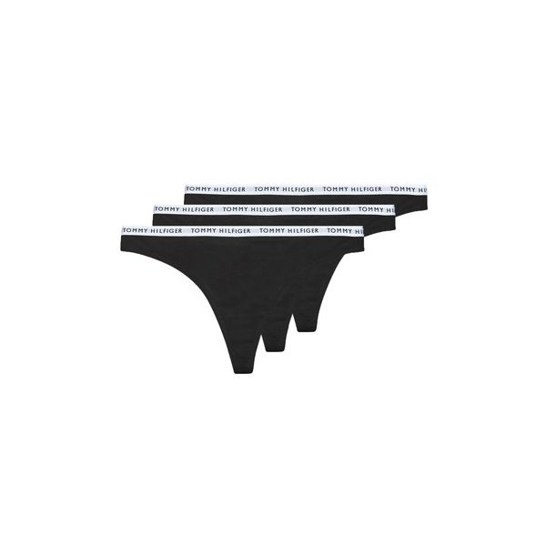 Tommy Hilfiger Pack de 3 Tangas de Algodão Reciclado Preto 38