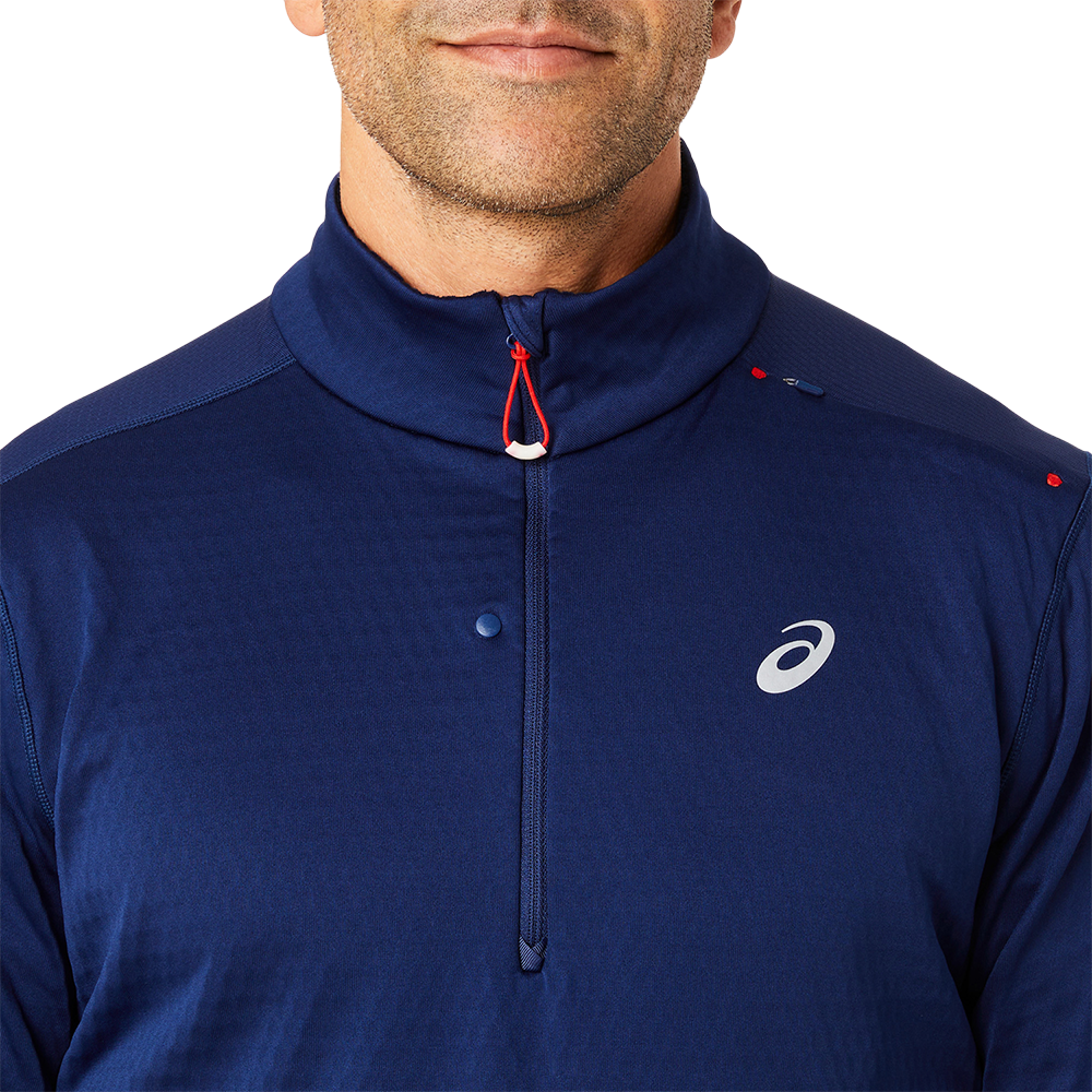 ASICS Road Winter 1/2 Zip Midlayer Herren blue expanse