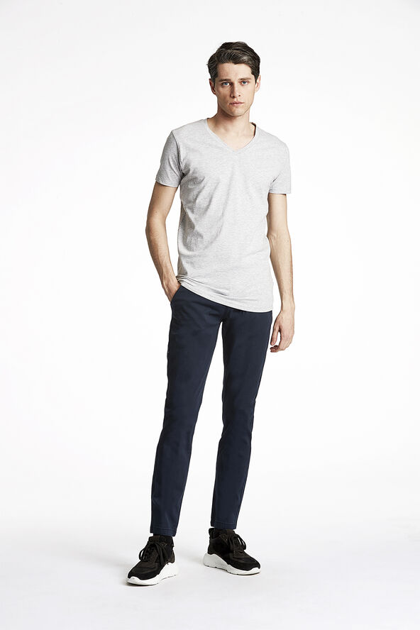 Lindbergh Chino m. bælte & stretch Blå