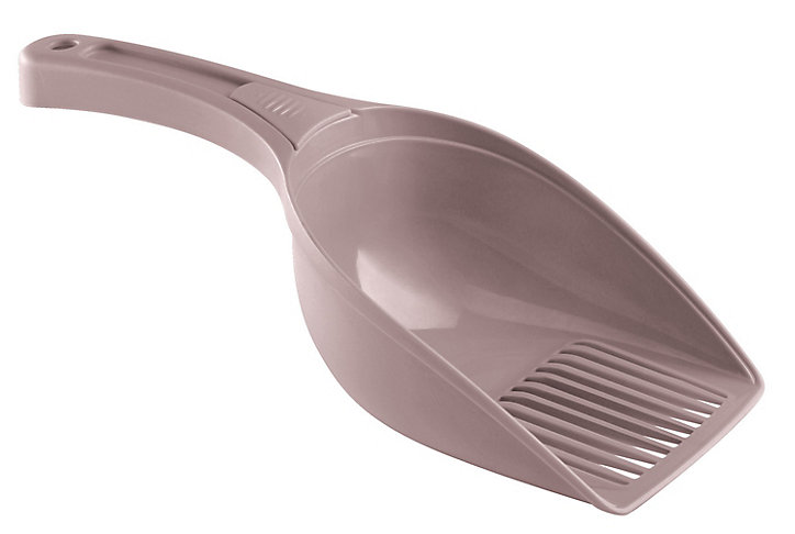 Pelle à litière en plastique coloris gris rosé l.12 x l.6 x H.29,5 cm