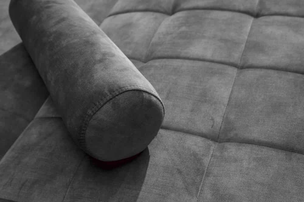 Modernes Schlafsofa COUTURE 200cm grau Microvelours 3-Sitzer Couch mit Schlaffunktion