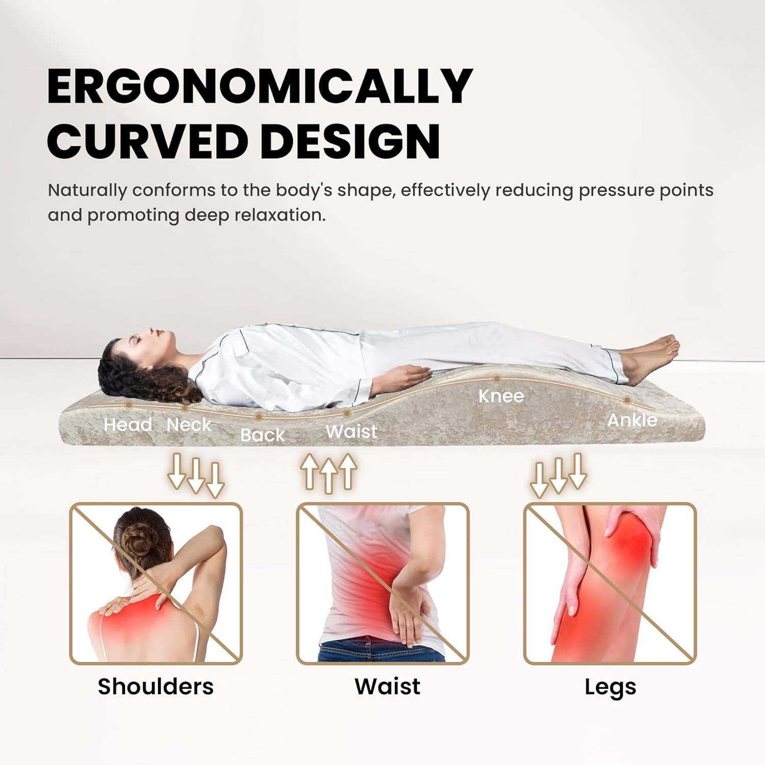 Wimpern Bettmatratze & Bettmatratze Bezug, Schaum Wimpern Bett Topper, Ergonomische Gebogene Wimpern Liege Matratze für Spa-Massage und Schönheitssalon
