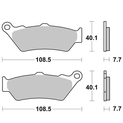 Plaquettes de freins SBS 674LS Sinter Métal Fritté arrière