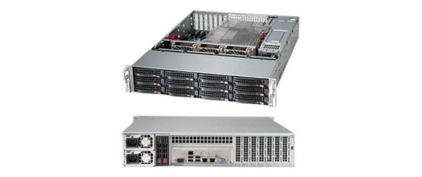 SuperChassis 826BAC12-R1K23LPB<br>2U Chassis mit 12x 3.5