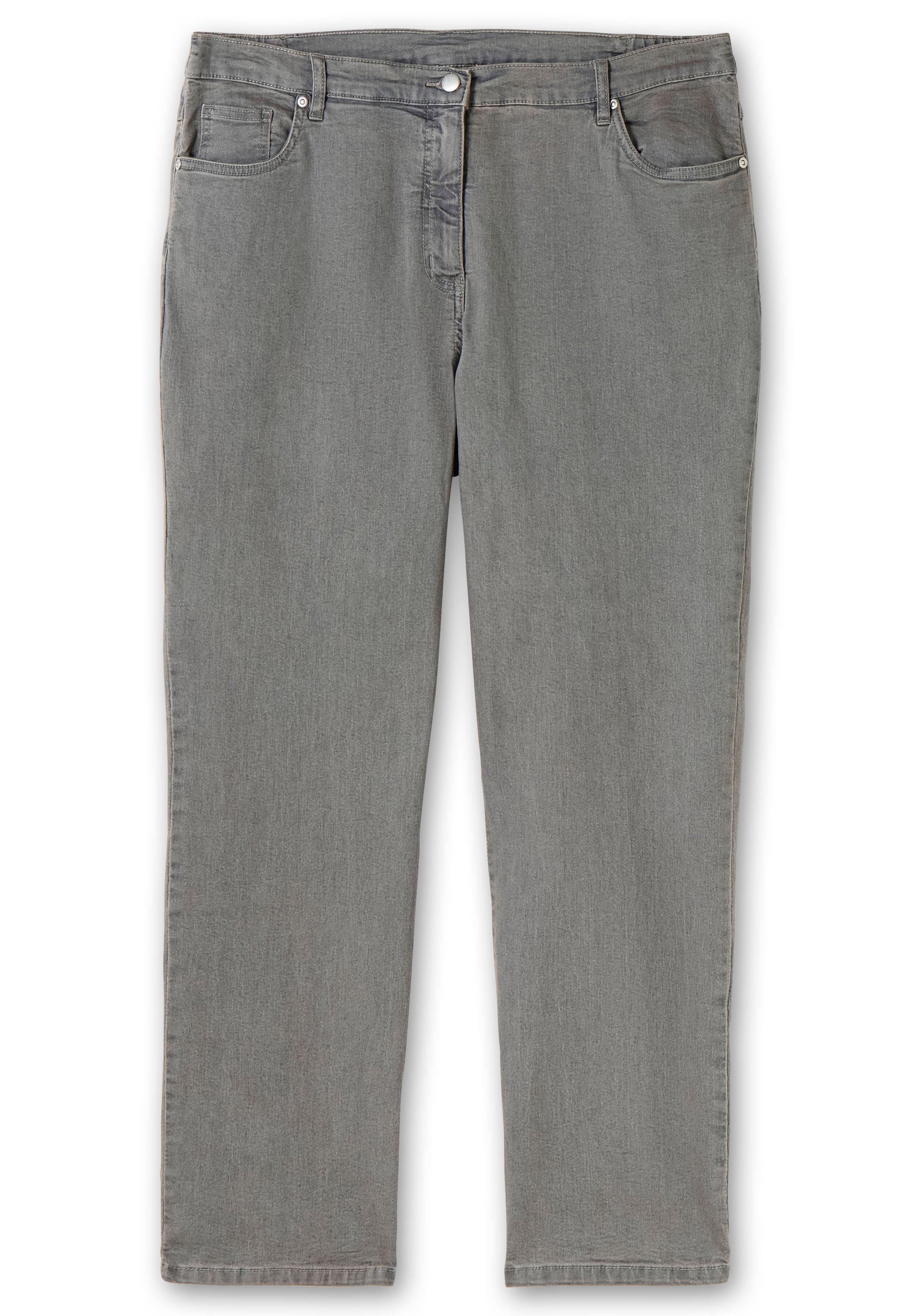 Gerade Jeans mit seitlichem Stretchbund
