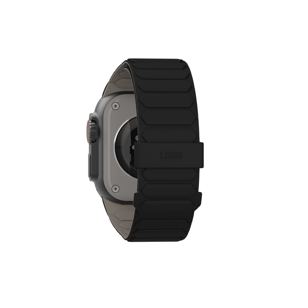 Apple Watch (49/46/45/44 mm) Pathfinder Watch Strap Magnetisches Silikon Armband (194161114036) - Black / Titanium