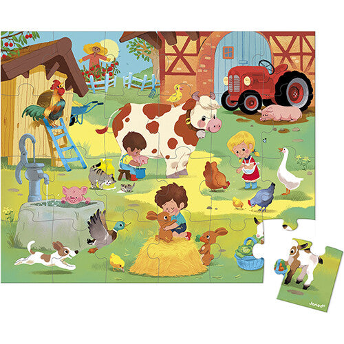 Janod puzzel op de boerderij - 24st