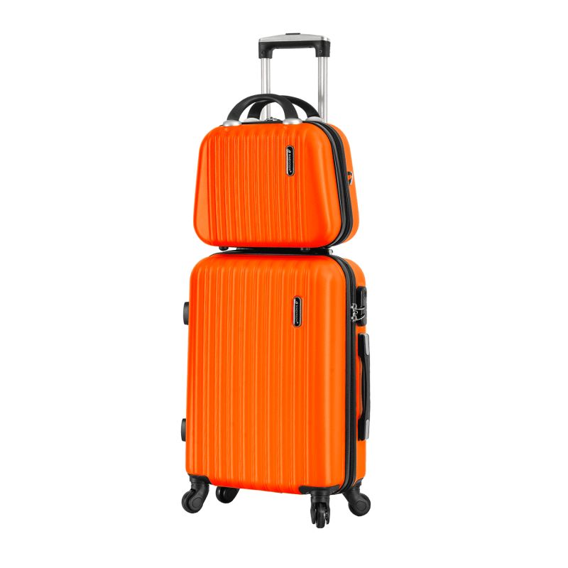 Lot valise cabine + vanity rigides 32402 Orange