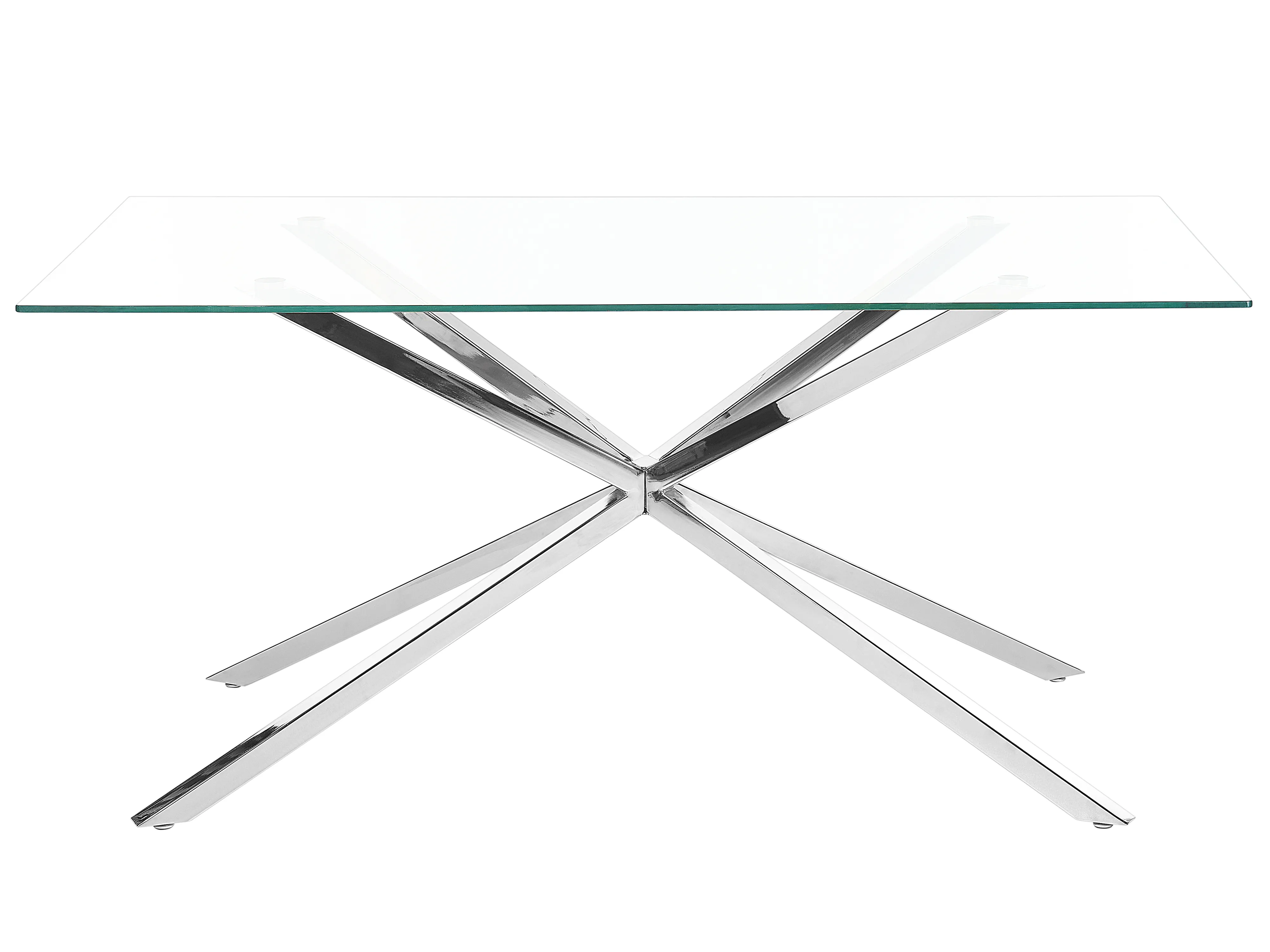 Eettafel CORA Zilver 90 cm Veiligheidsglas 160 cm