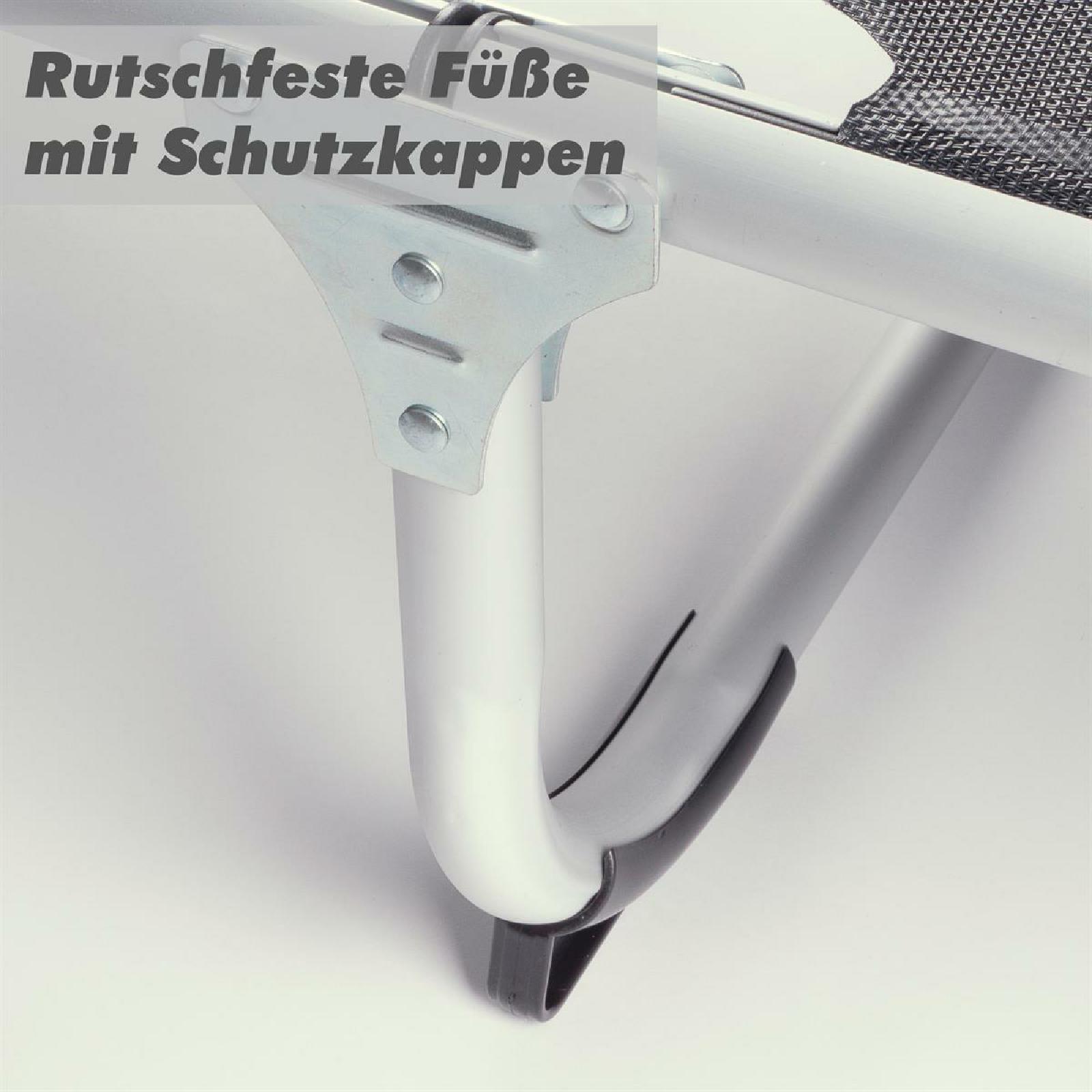 VCM Sonnenliege Sonnendach Schwarz 187x57x30cm Campingliege klappbar
