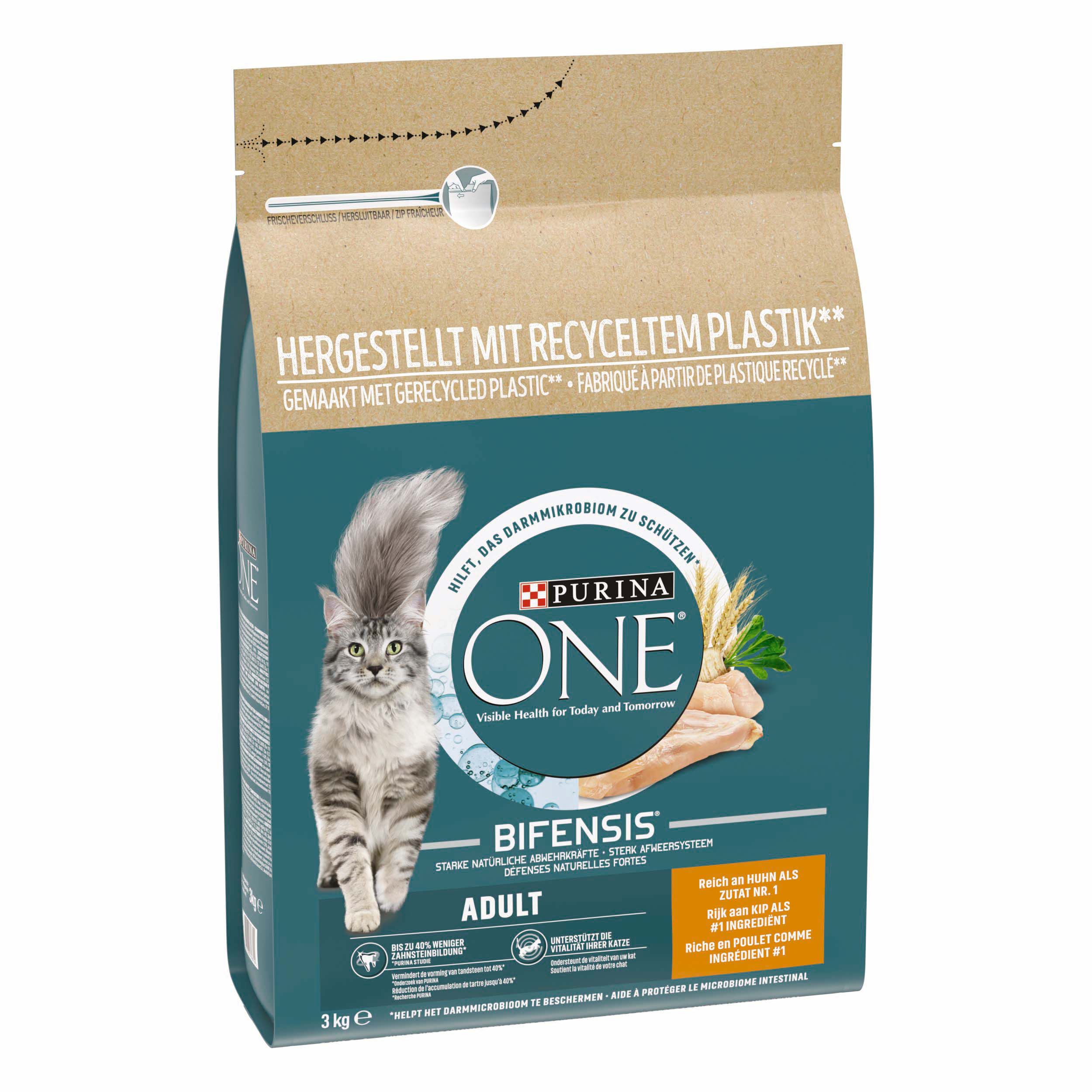 Purina One Adult - Kattenvoer - 3 Kilogram - kip