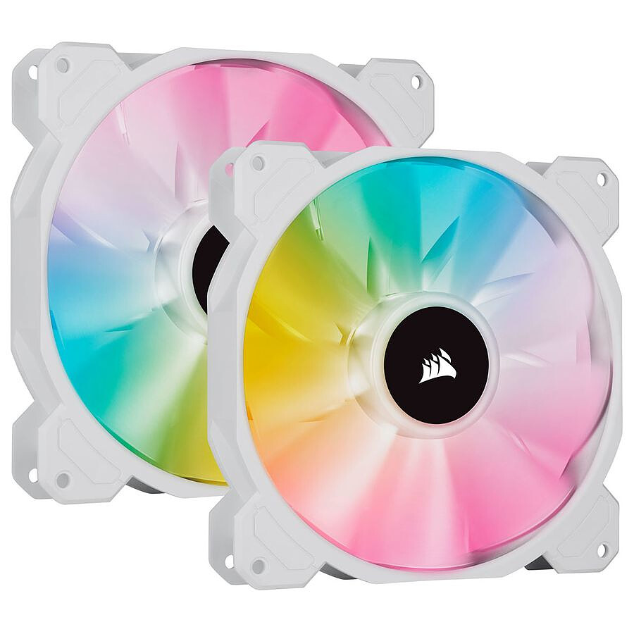 Corsair SP140 RGB ELITE - Dual Pack + Ligthing Node CORE - Blanc