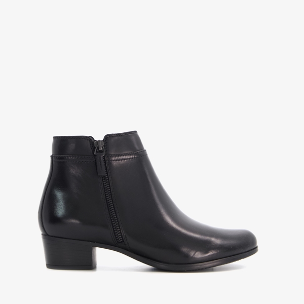 Hush Puppies leren dames enkellaarsjes met hak