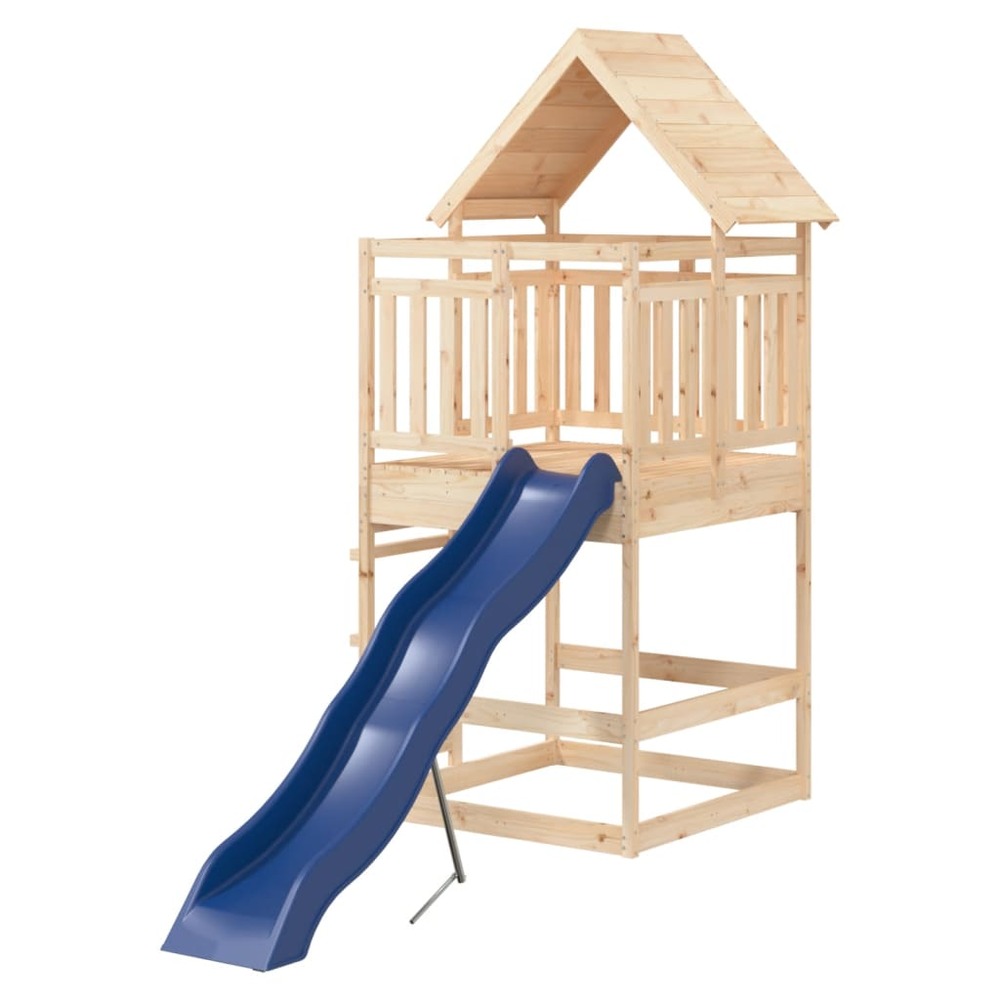 Aire de jeux d'extérieur balançoires toboggan portiques robuste jeux jardin 292 x 127 x 264 cm bois de pin massif
