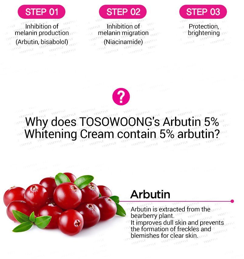 TOSOWOONG - Arbutine 5% bleekcrème