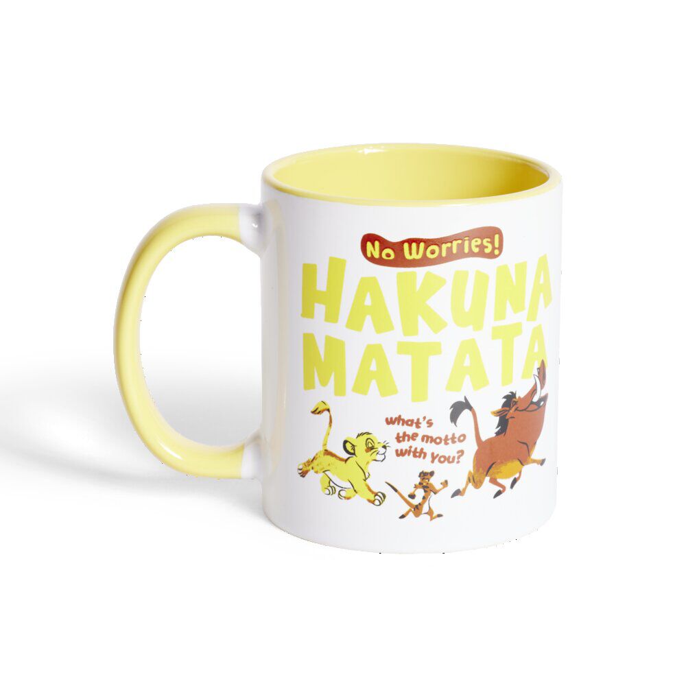 Mug Disney Le Roi Lion Hakuna Matata blanc et jaune 315ml
