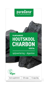 Purasana Plantaardige Houtskool Capsules 120CP