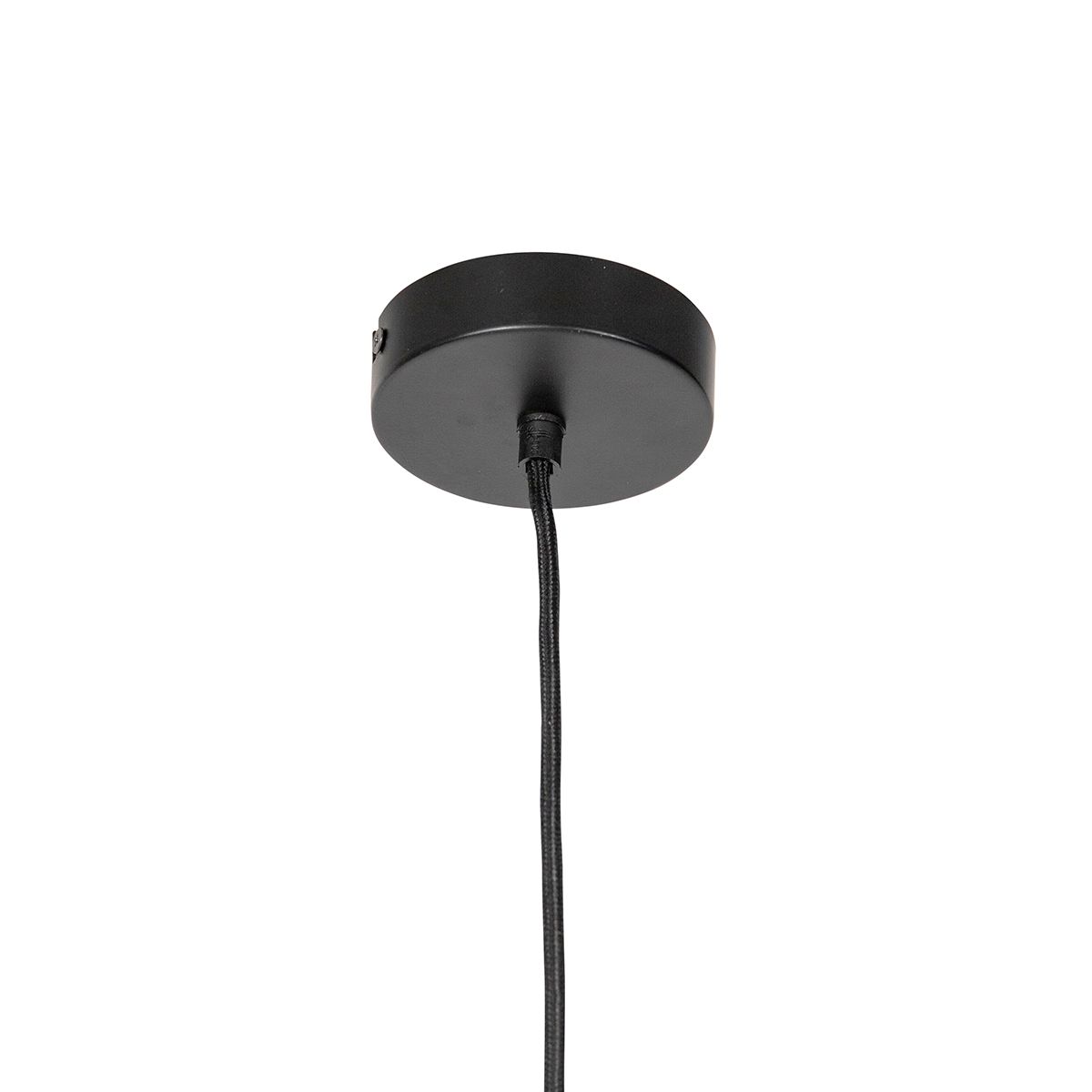 Oosterse hanglamp bamboe met zwart 60 cm - Evalin