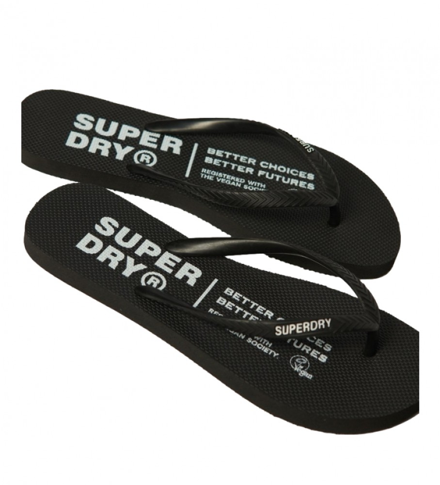 Chinelo vegano Superdry preto