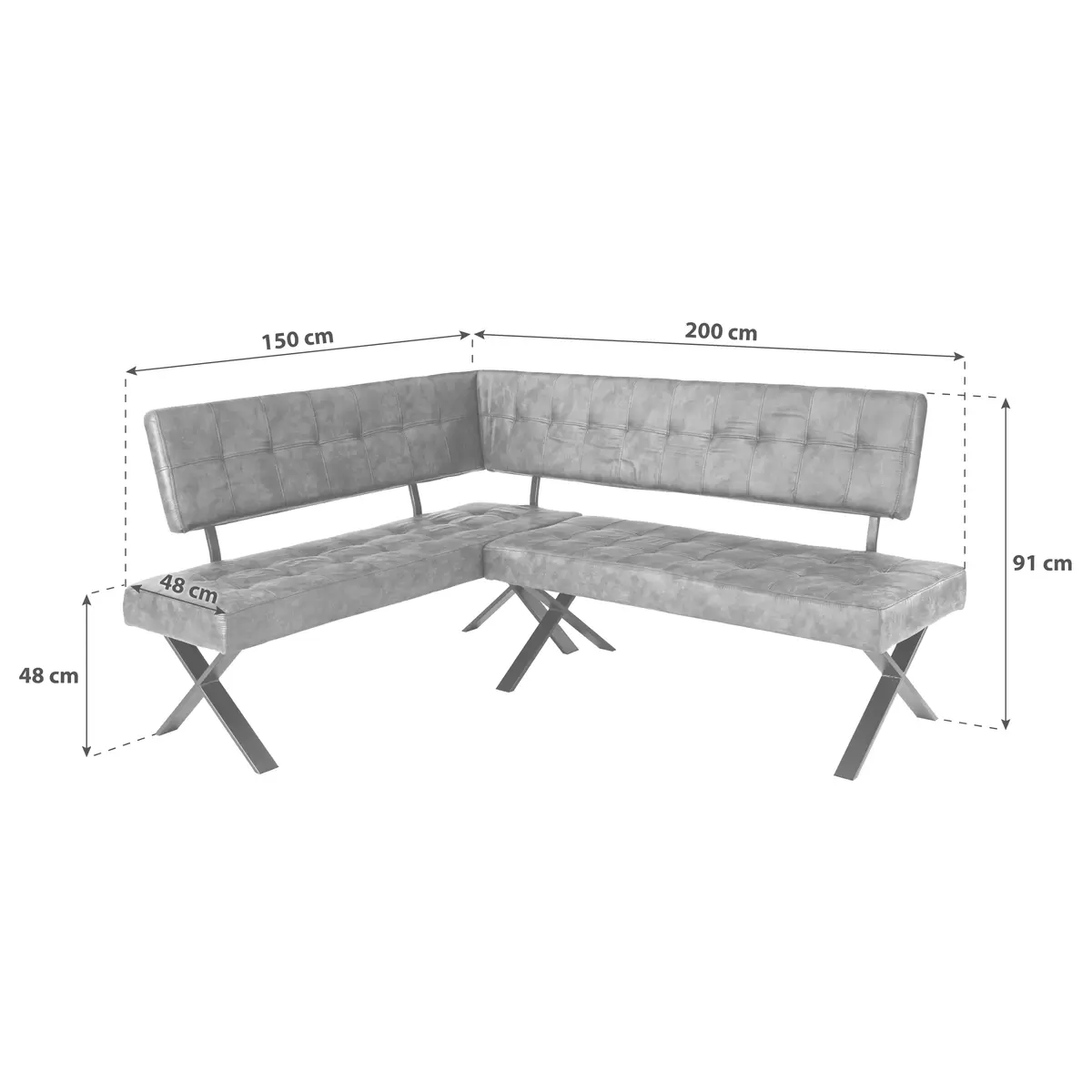 Eckbank Donna RE braun,anthrazit