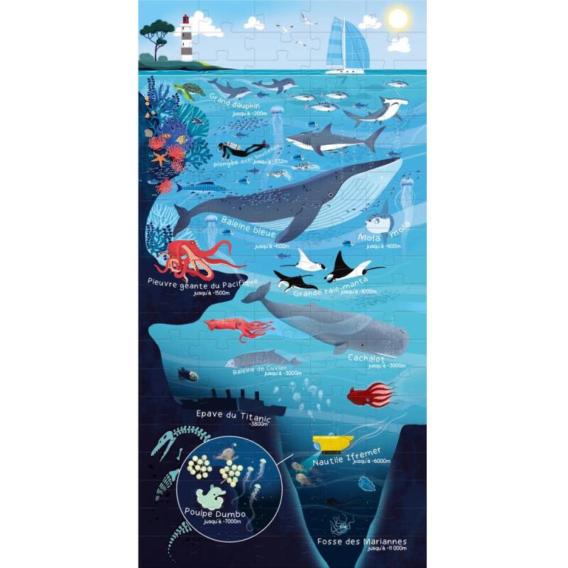 Puzzle éducatif, Monde marin - Multicolore