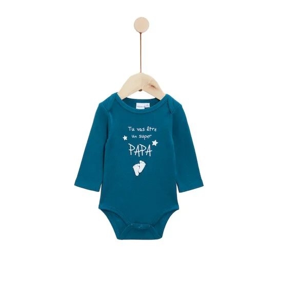 Body Annonce de Grossesse à Papa   Bleu        de               P'tit bisou