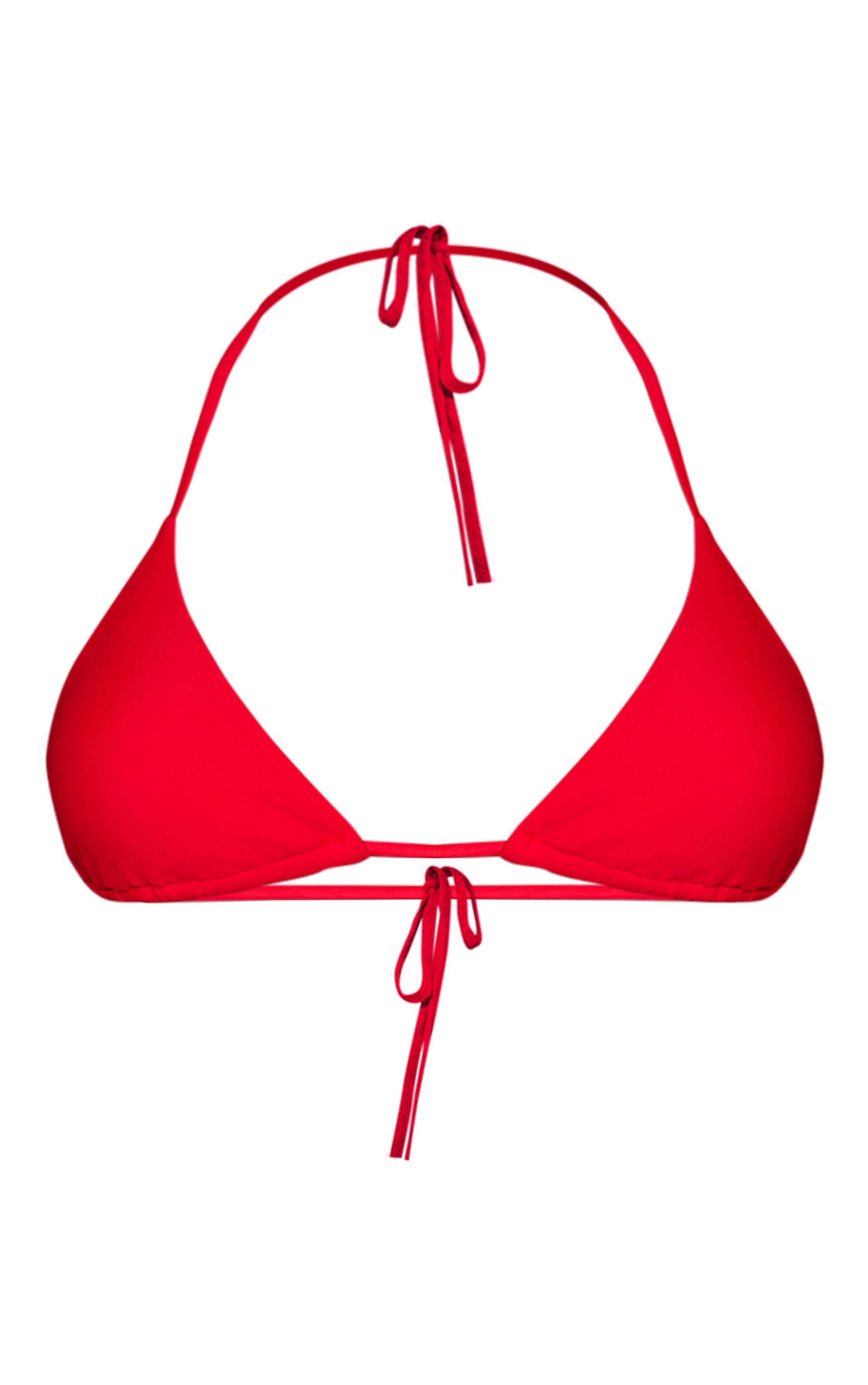 Rouge Haut De Bikini Triangle Basique