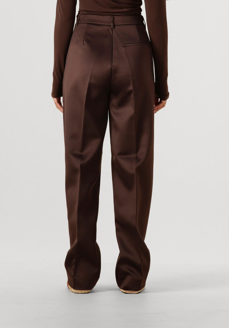 bruine copenhagen muse wijde broek cmshine-pants