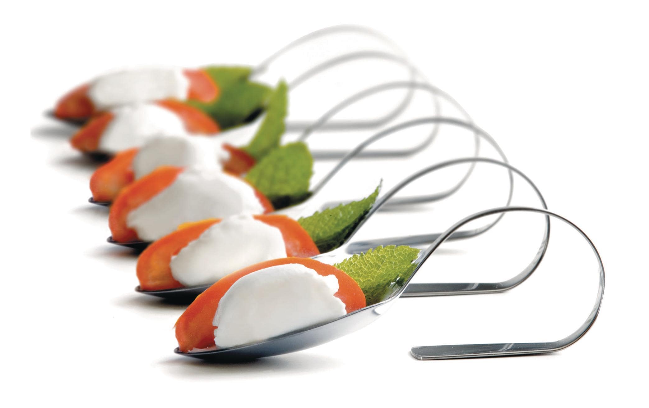Fingerfood-Löffel 6 Stück, SilberPräsentier-Löffel Set für Fingerfood