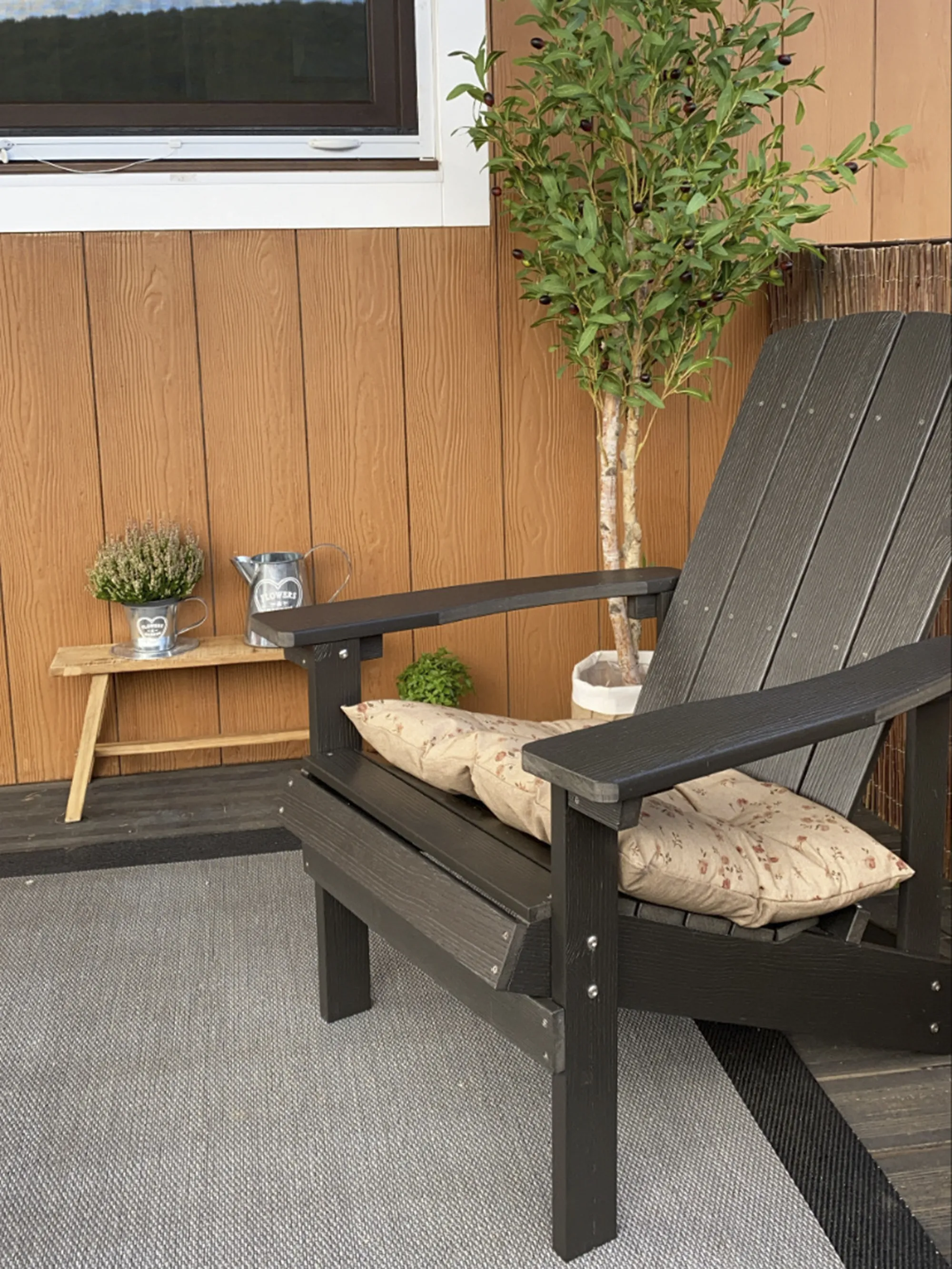 Tuinstoel ADIRONDACK Donkergrijs