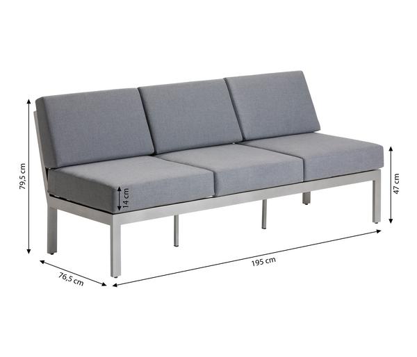 Dehner Loungebank Chicago, 3-Sitzer
