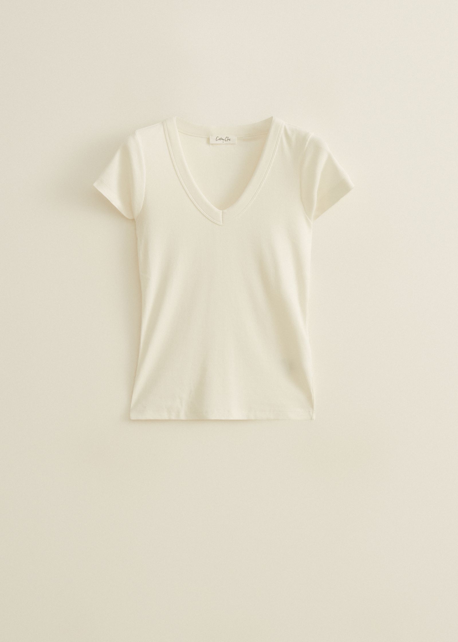 T-shirt met v-hals