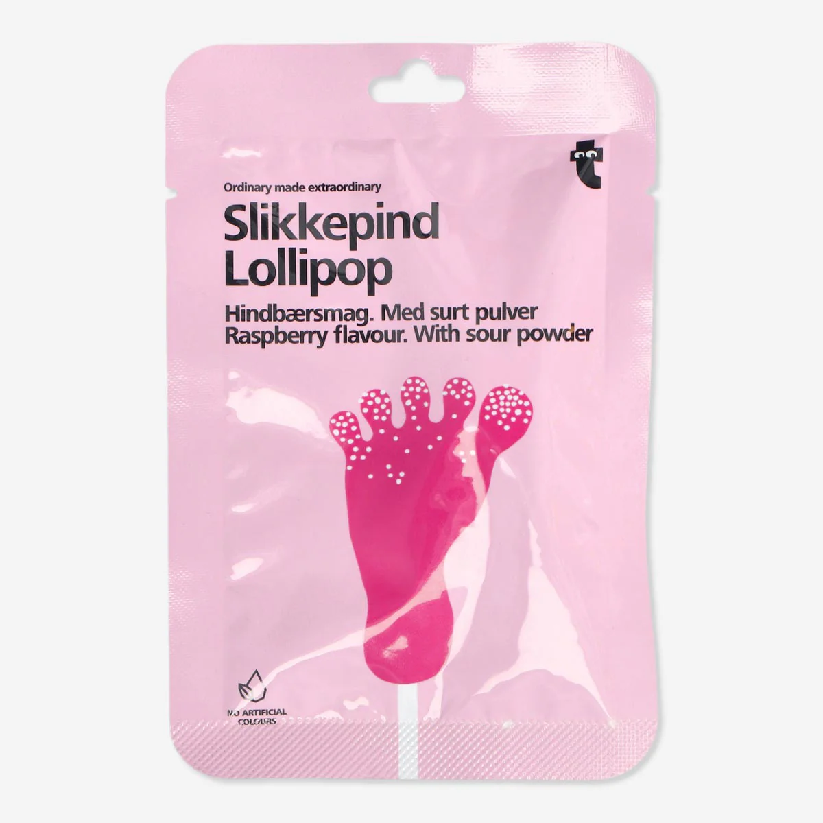 Slikkepind med surt hindbærpulver