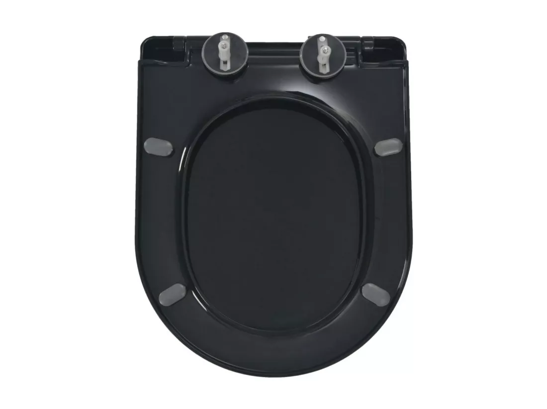 Abattant WC à fermeture noire 46 x 36.5 x 5 cm 02_0002909