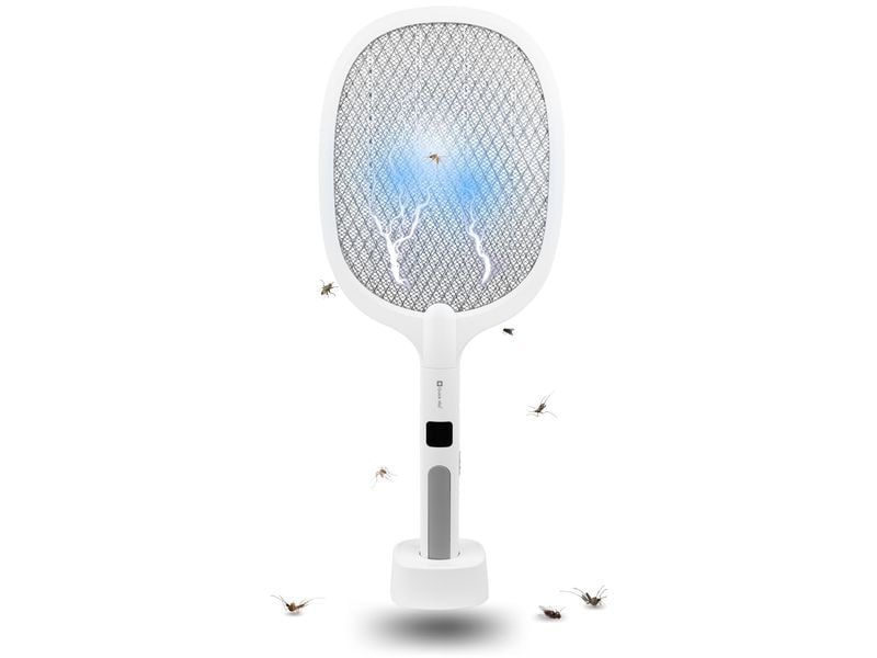 Quick Aid Elektrische Fliegenklatsche mit Display 1 Stück Effektive Fliegenklatsche