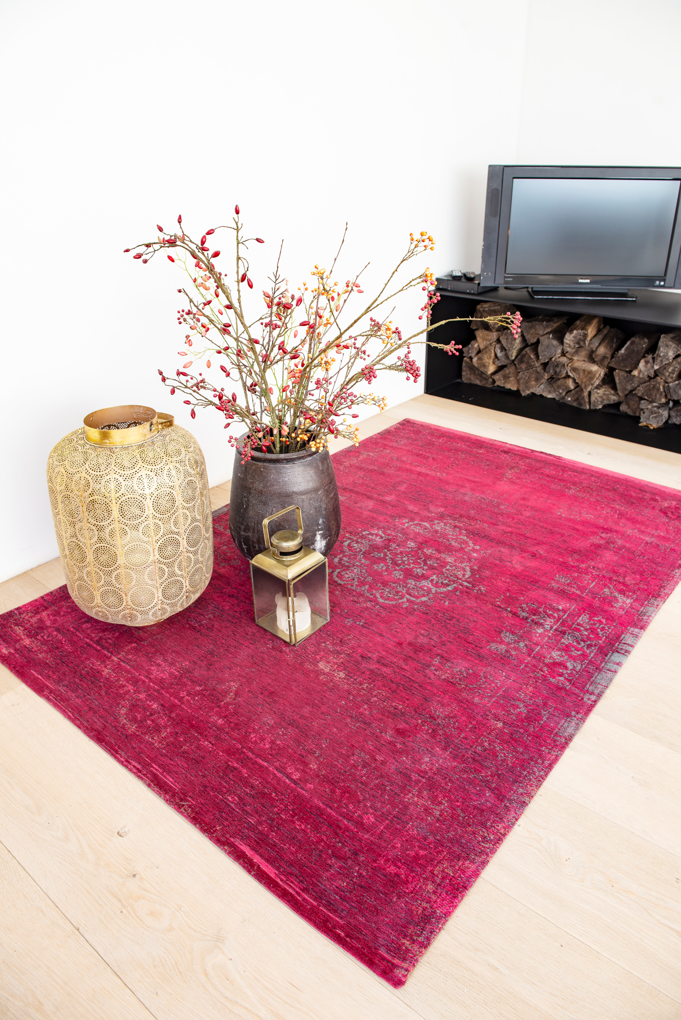 Ecorugs vloerkleed Medallion rood 170x240 cm