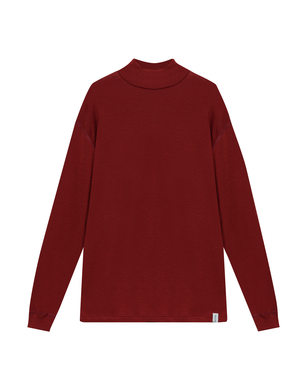 Plus size shirt met hoge kraag van merinowol voor dames