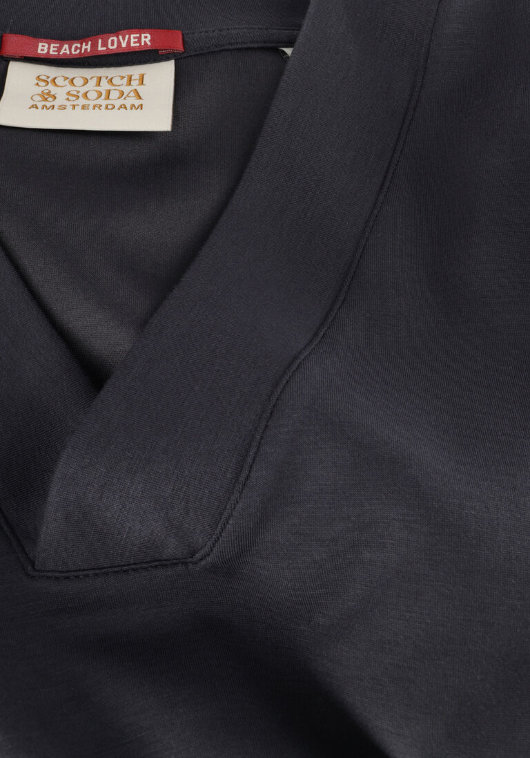 SCOTCH & SODA zwarte scotch & soda trui v-neck sleeveless modal sweatshirt