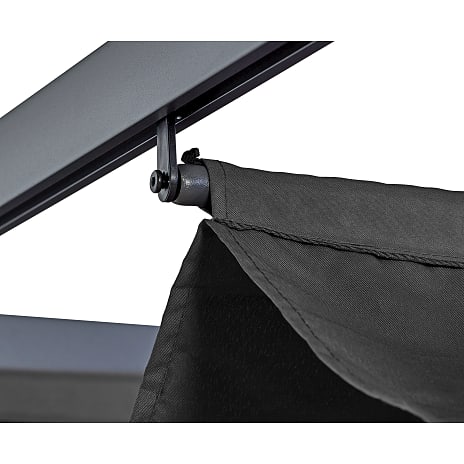Bali pergola alu stel med sort cover