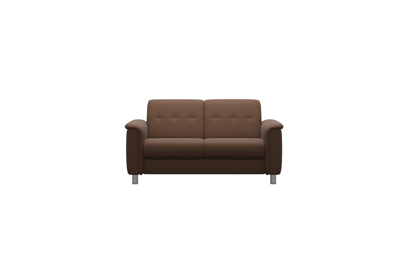 Flora 2-seter sofa Batick Warm Brown - 11cm runde stålben Ø:6,3