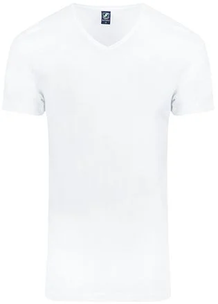 Suitable Vibambo T-Shirt V-Hals Wit 2-Pack 3120 V-Bamb Vibambo kopen