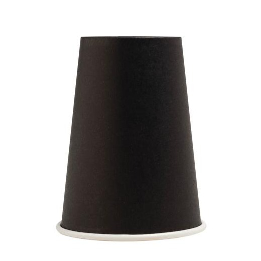 (15er Set) Pappbecher Einweg Papier Becher Party Geschirr Tisch Deko (89111I) - Schwarz