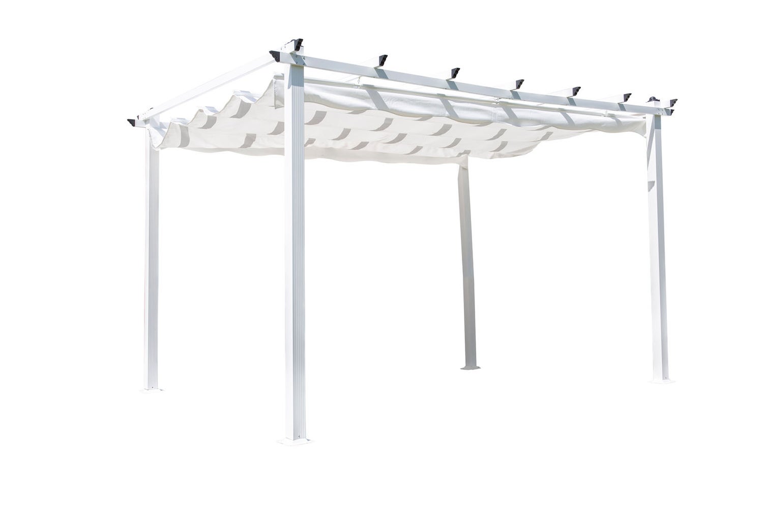 Lazio tuinpaviljoen, wit. 293 x 393 x 245 cm