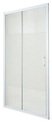 Porte de douche coulissante Cooke & Lewis Onega sérigraphié 120 cm